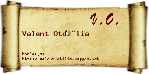 Valent Otília névjegykártya